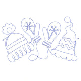 Spiraling Winter Mittens (Edge-to-Edge Quilting)