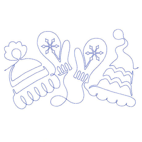 Spiraling Winter Mittens (Edge-to-Edge Quilting)