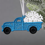 Winter Time Retro Truck Ornament (Lace)
