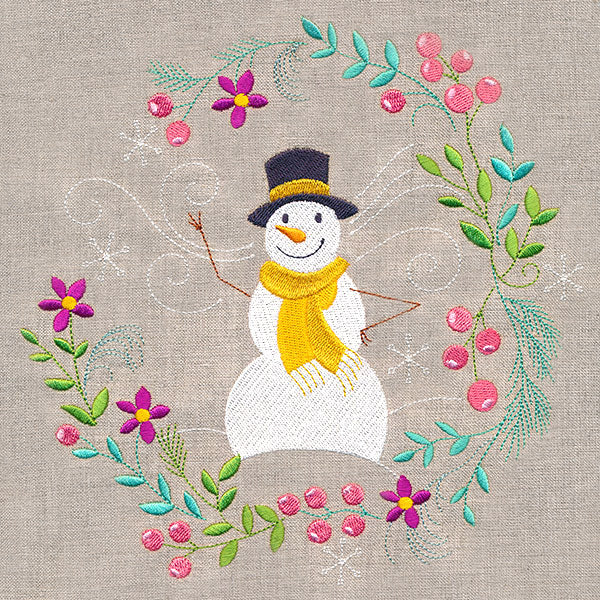 Snowman in Winter Botanicals 3