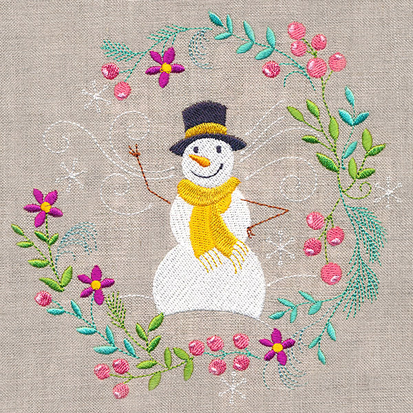 Snowman in Winter Botanicals 3