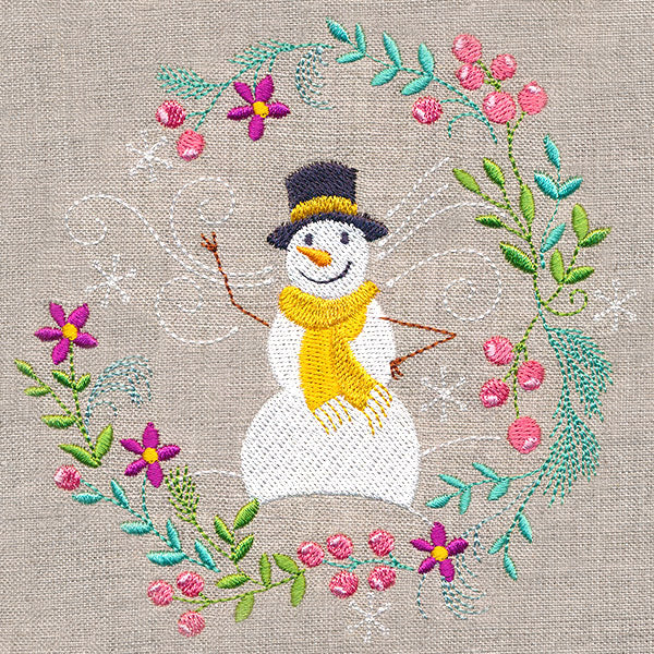 Snowman in Winter Botanicals 3