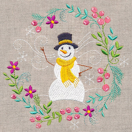 Snowman in Winter Botanicals 3