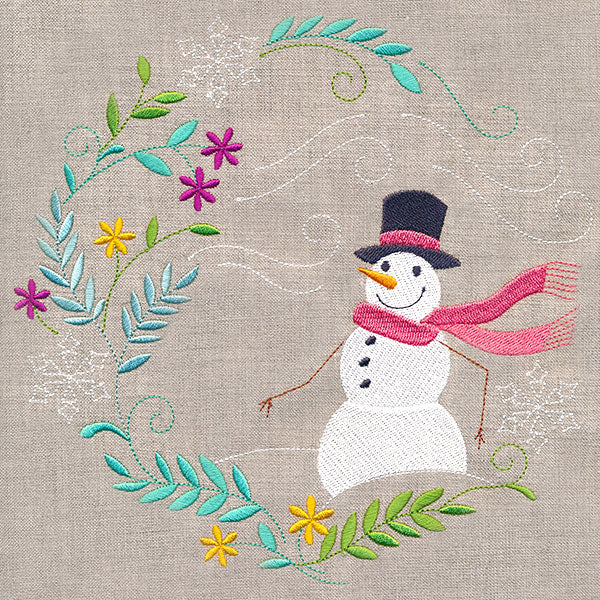Snowman in Winter Botanicals 2