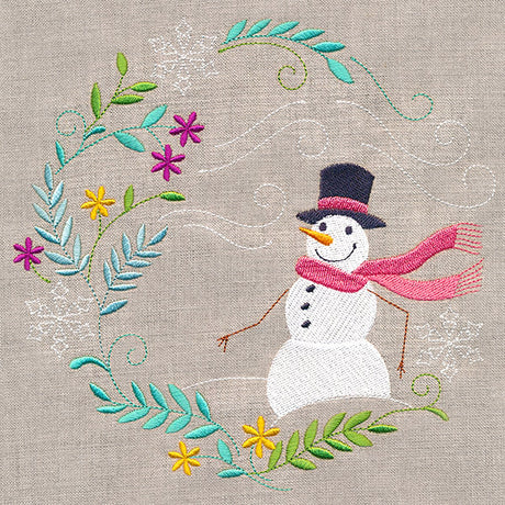 Snowman in Winter Botanicals 2