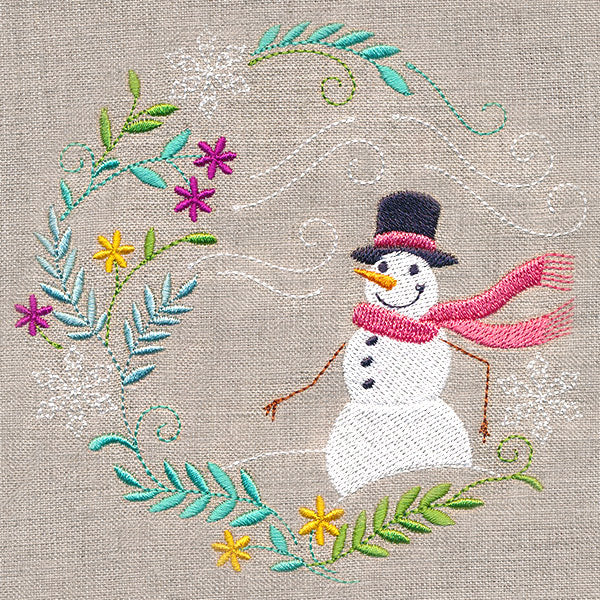 Snowman in Winter Botanicals 2