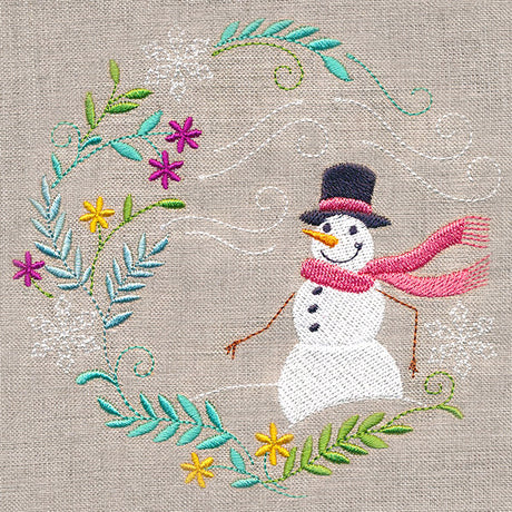 Snowman in Winter Botanicals 2