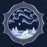 Northern Lights Scene (Trapunto)