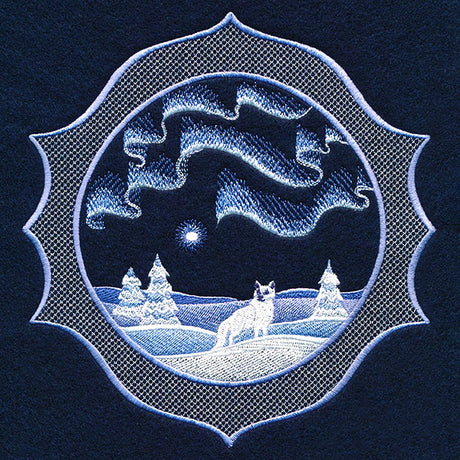 Northern Lights Scene (Trapunto)