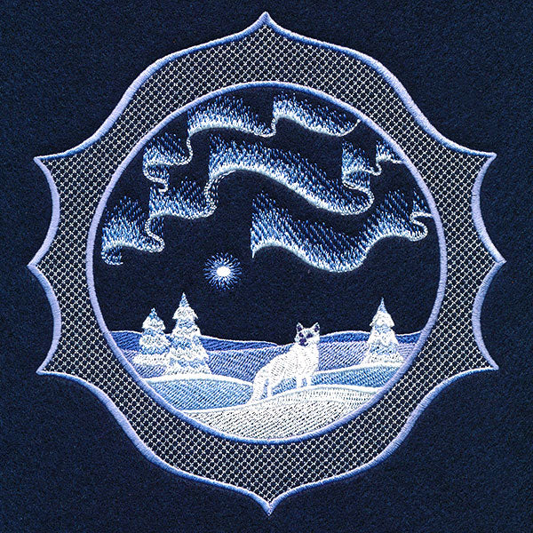 Northern Lights Scene (Trapunto)