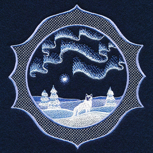 Northern Lights Scene (Trapunto)