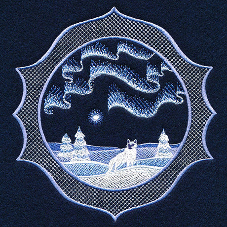 Northern Lights Scene (Trapunto)