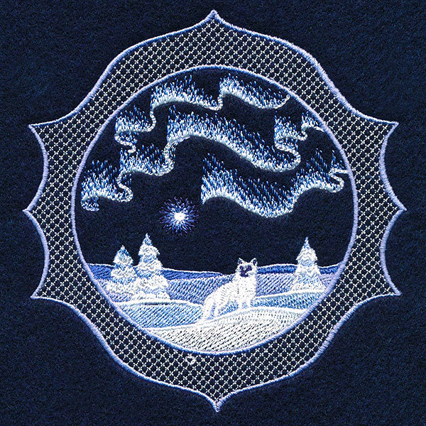 Northern Lights Scene (Trapunto)