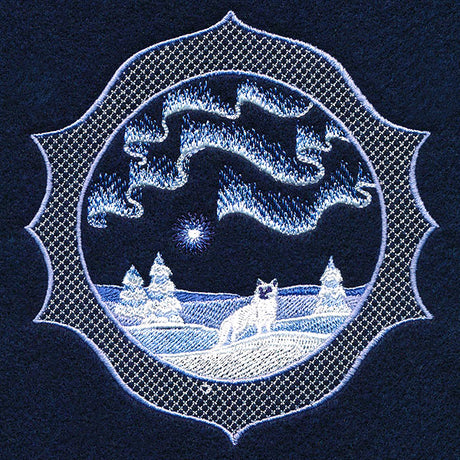 Northern Lights Scene (Trapunto)