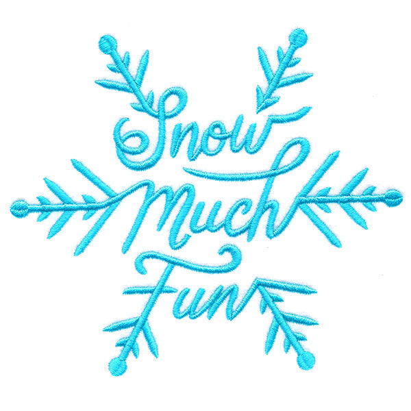 Snow Much Fun Scripted Snowflake