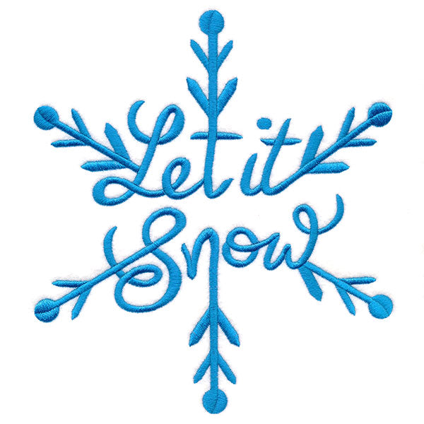 Let It Snow Scripted Snowflake