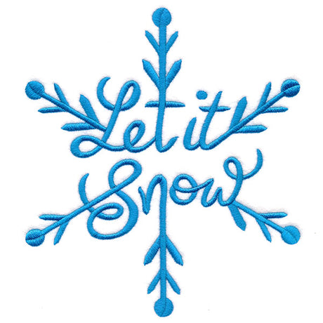Let It Snow Scripted Snowflake