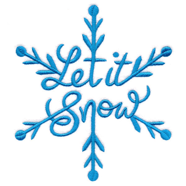 Let It Snow Scripted Snowflake