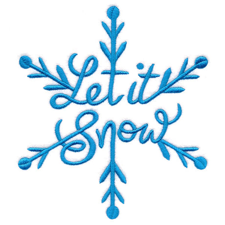 Let It Snow Scripted Snowflake