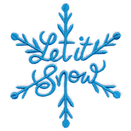 Let It Snow Scripted Snowflake