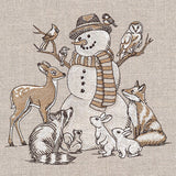 Woodland Winter Animal Scene