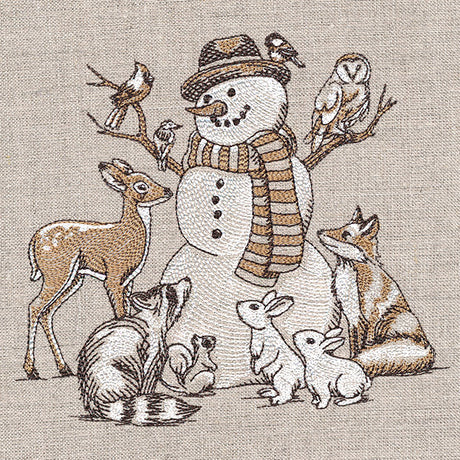 Woodland Winter Animal Scene