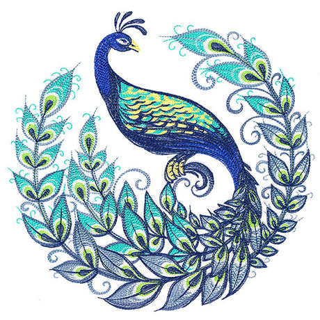 Calligraphic Peacock