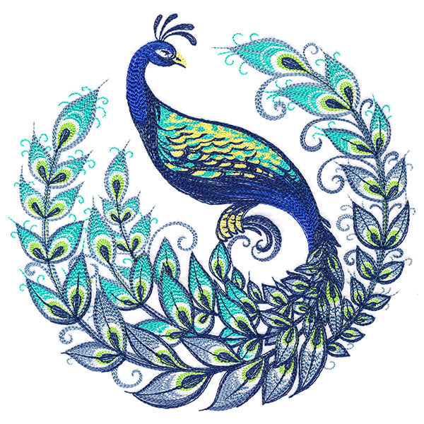 Calligraphic Peacock