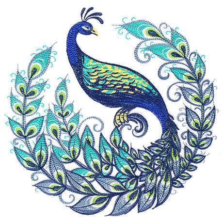 Calligraphic Peacock