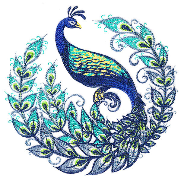 Calligraphic Peacock
