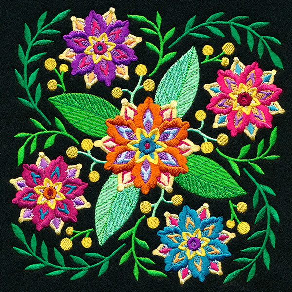 Vibrant Blooms Square