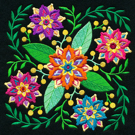 Vibrant Blooms Square