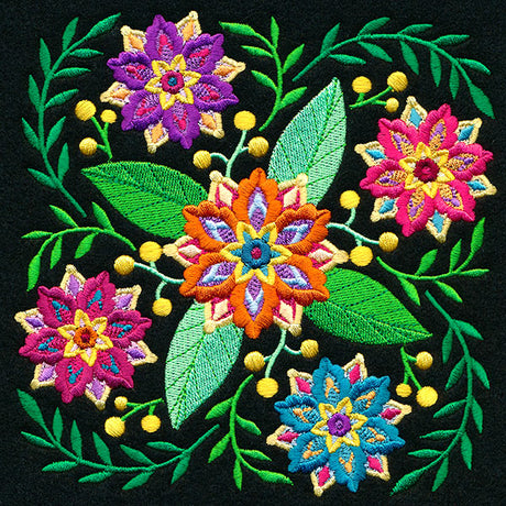 Vibrant Blooms Square