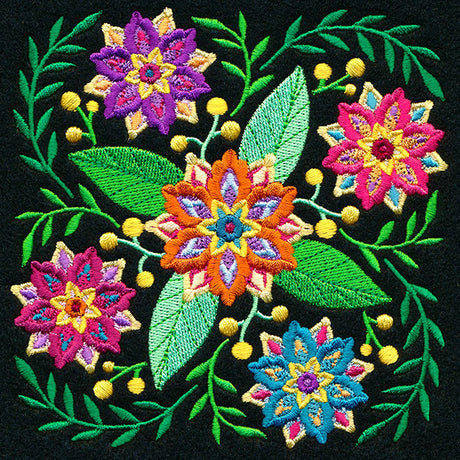 Vibrant Blooms Square