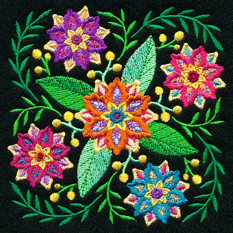 Vibrant Blooms Square