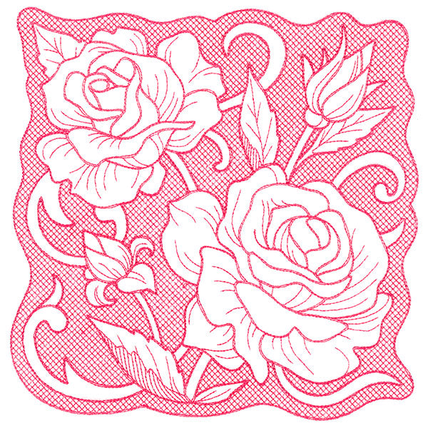 Beauty in a Stitch - Tea Rose (Trapunto)