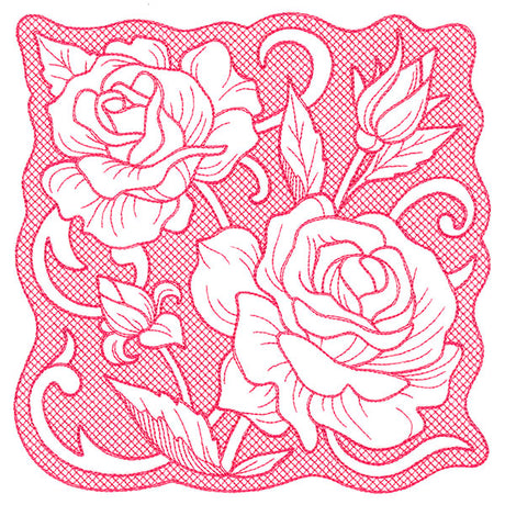 Beauty in a Stitch - Tea Rose (Trapunto)