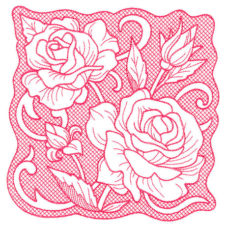 Beauty in a Stitch - Tea Rose (Trapunto)