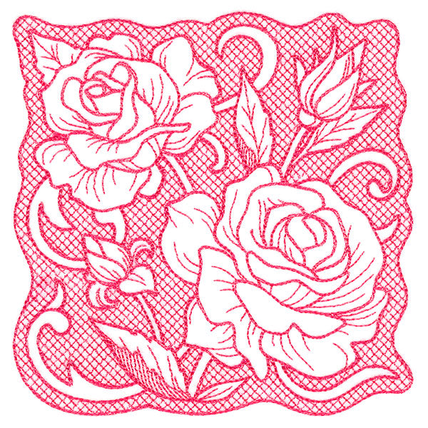 Beauty in a Stitch - Tea Rose (Trapunto)