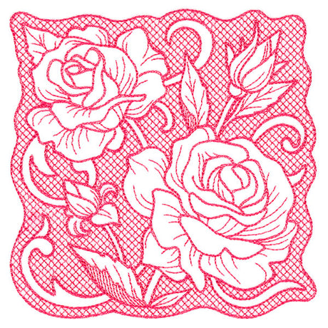 Beauty in a Stitch - Tea Rose (Trapunto)