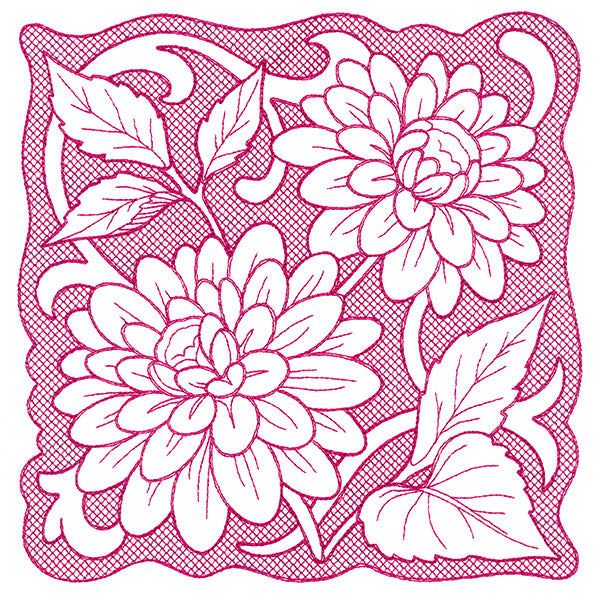 Beauty in a Stitch - Dahlia (Trapunto)