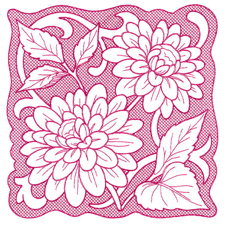 Beauty in a Stitch - Dahlia (Trapunto)