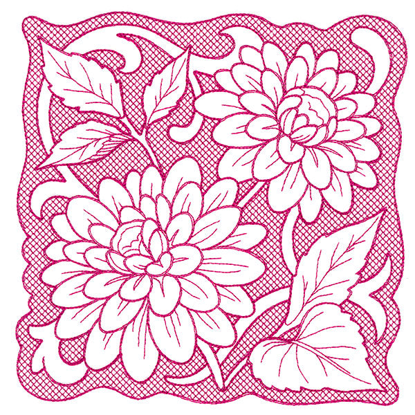 Beauty in a Stitch - Dahlia (Trapunto)