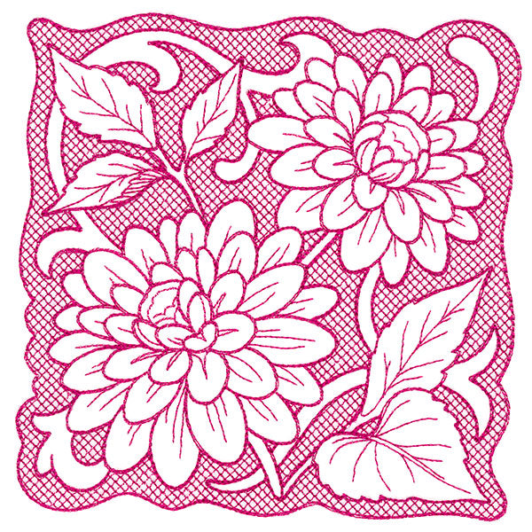 Beauty in a Stitch - Dahlia (Trapunto)