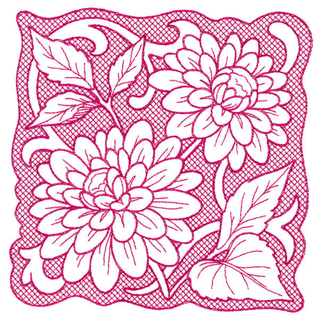 Beauty in a Stitch - Dahlia (Trapunto)