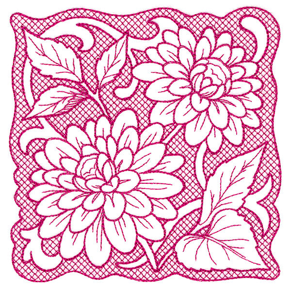 Beauty in a Stitch - Dahlia (Trapunto)