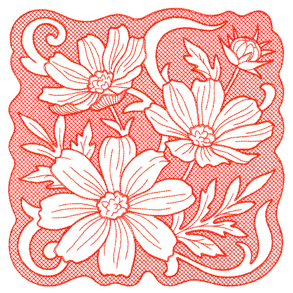 Beauty in a Stitch - Cosmos (Trapunto)