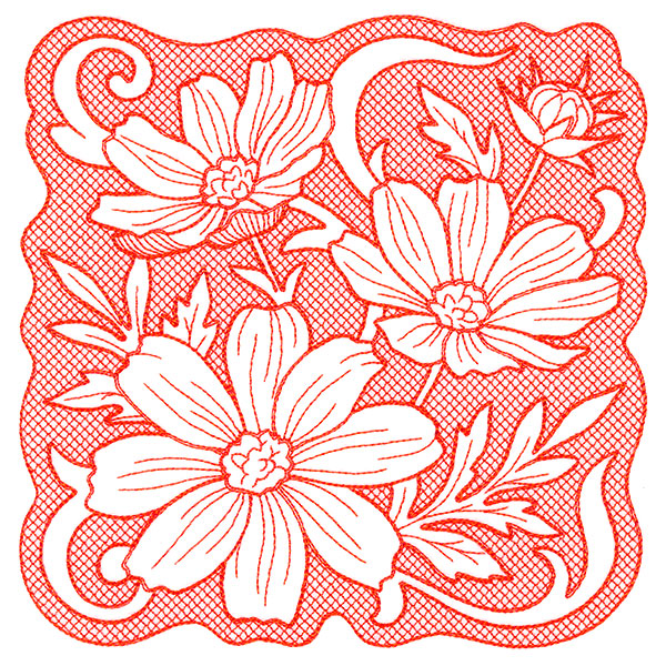 Beauty in a Stitch - Cosmos (Trapunto)