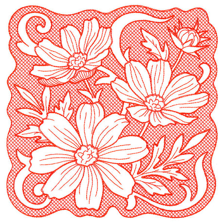 Beauty in a Stitch - Cosmos (Trapunto)