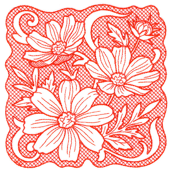 Beauty in a Stitch - Cosmos (Trapunto)